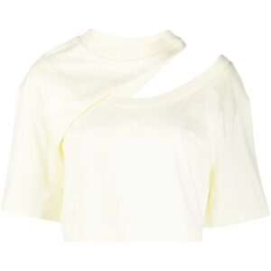 Alexander McQueen  embroidered-logo cropped T-shirt