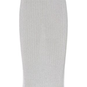 Miu Miu Lamé metallic midi skirt