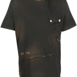 Balmain logo-print asymmetric T-shirt