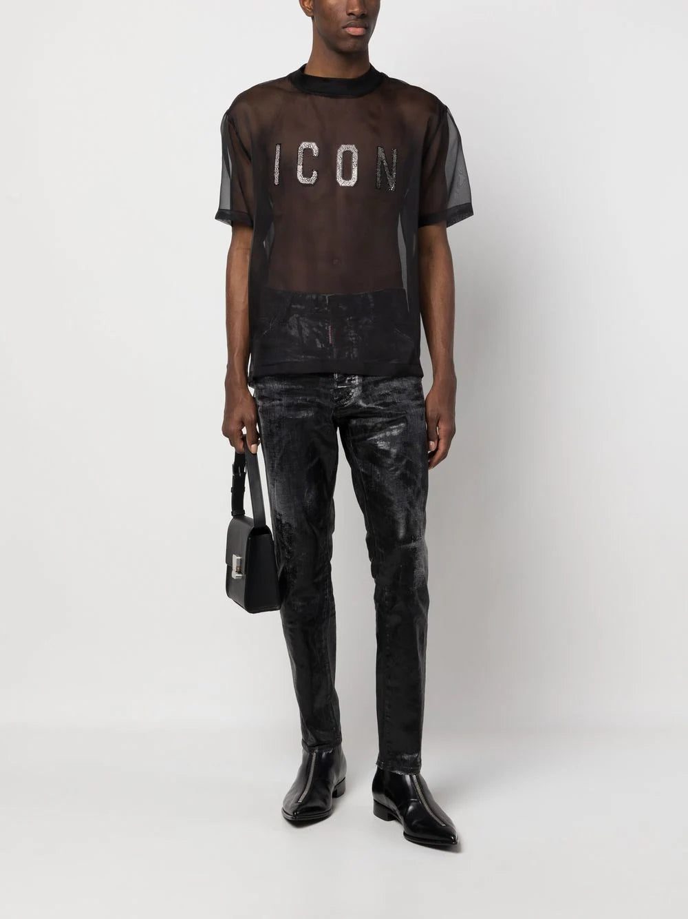 Dsquared2 Icon sheer T-shirt - Image 2