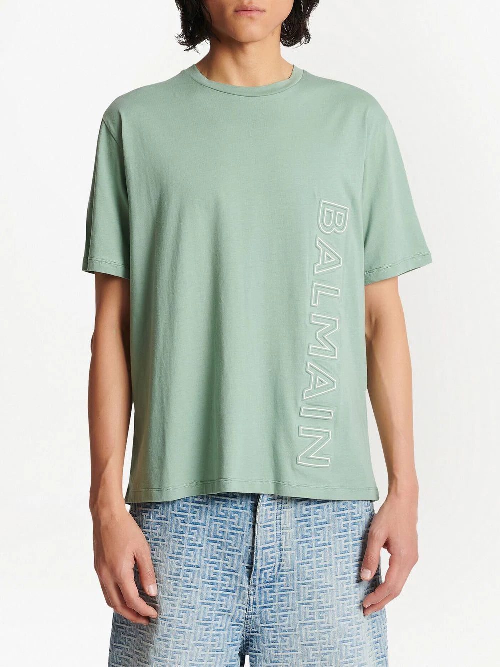 Balmain logo-embossed cotton T-shirt - Image 3