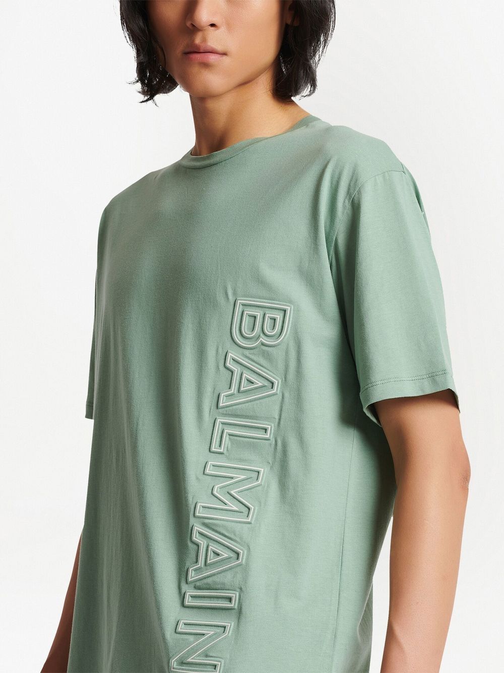 Balmain logo-embossed cotton T-shirt - Image 4