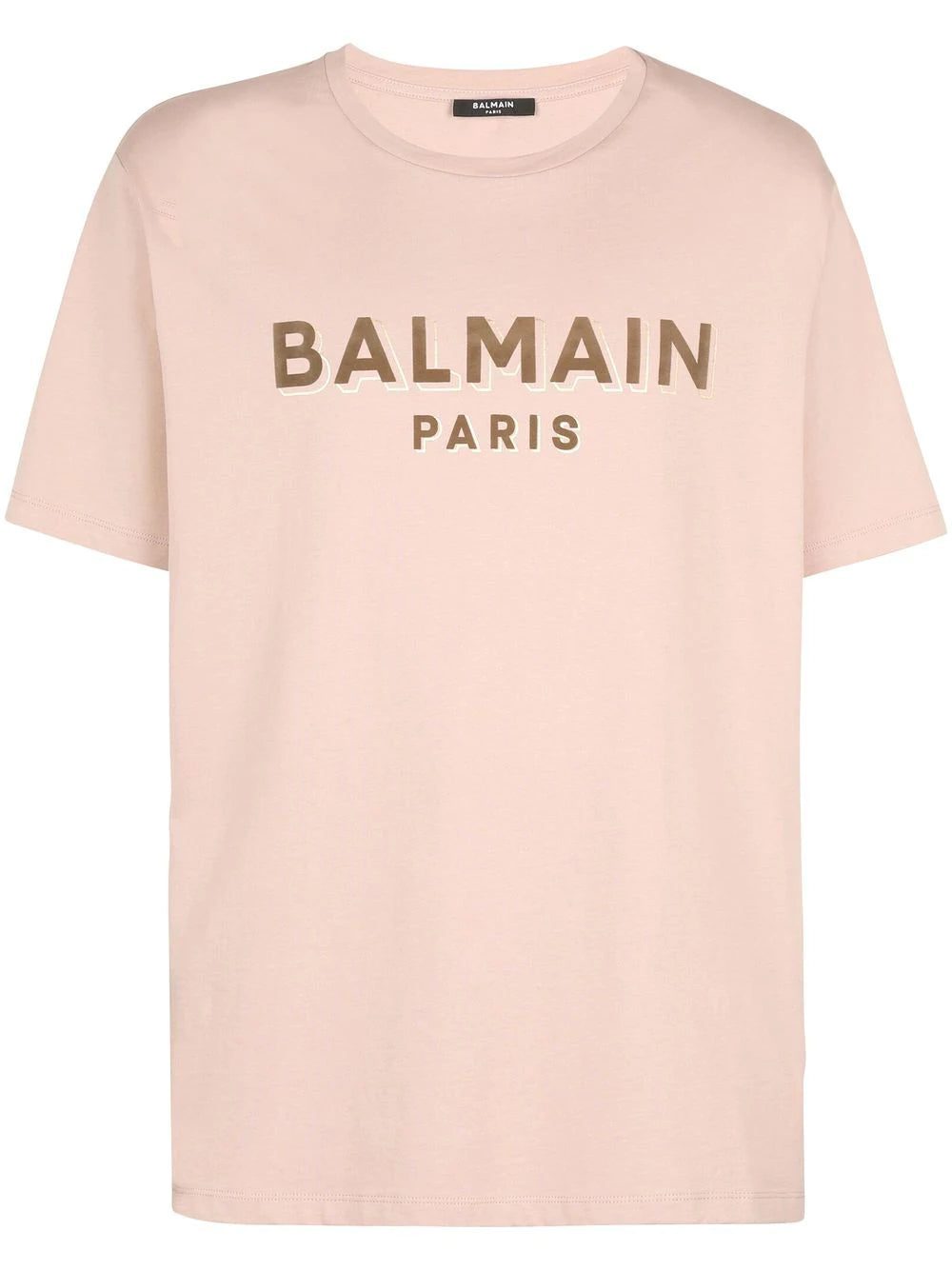Balmain flocked-logo cotton T-shirt