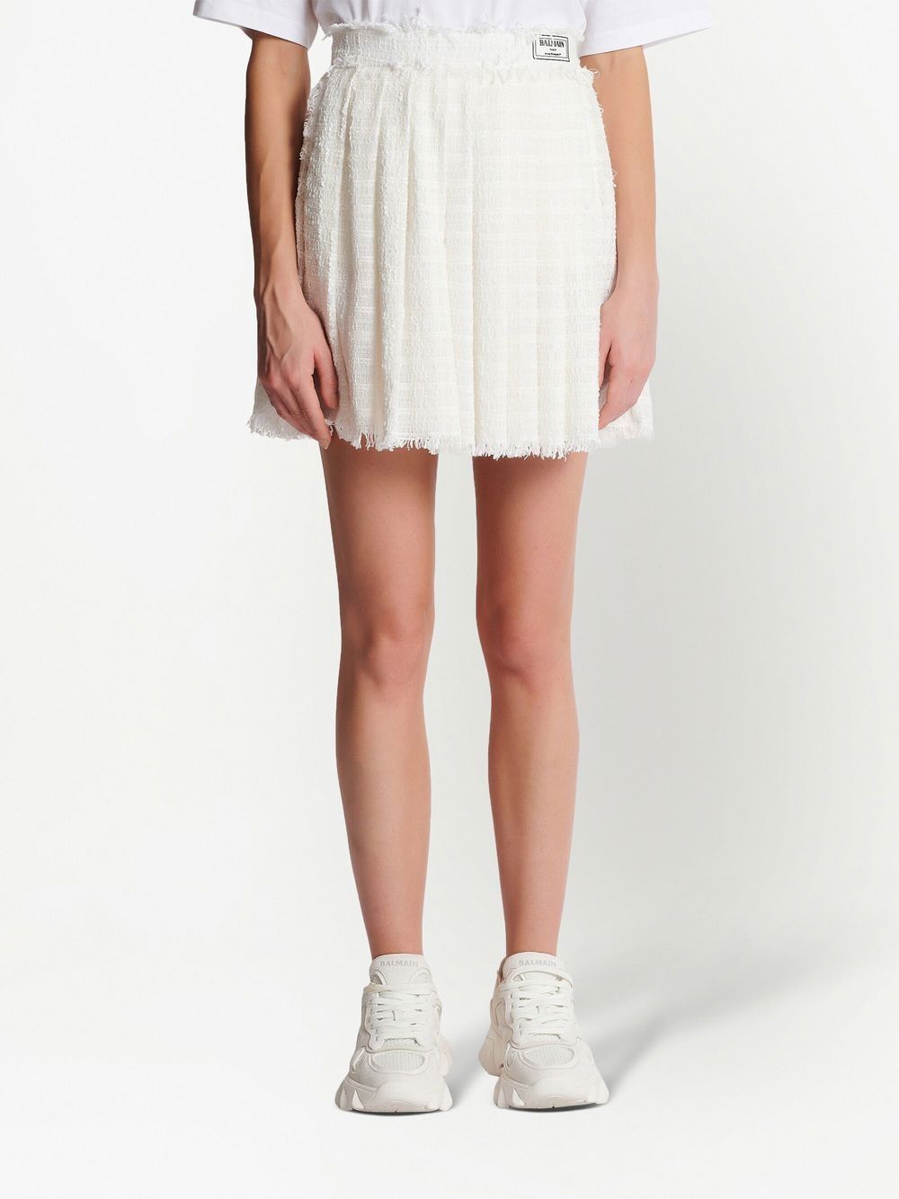 Balmain pleated tweed miniskirt - Image 4