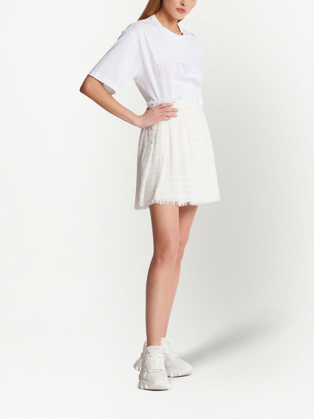 Balmain pleated tweed miniskirt - Image 2