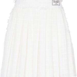 Balmain  pleated tweed miniskirt