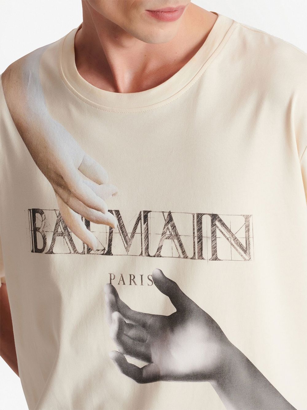 Balmain statue-print cotton T-shirt - Image 4