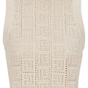 Balmain monogram knitted crop top