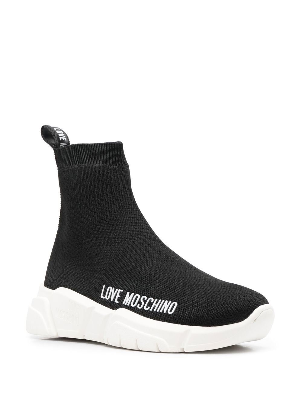 Love Moschino logo-print sock-style sneakers - Image 2