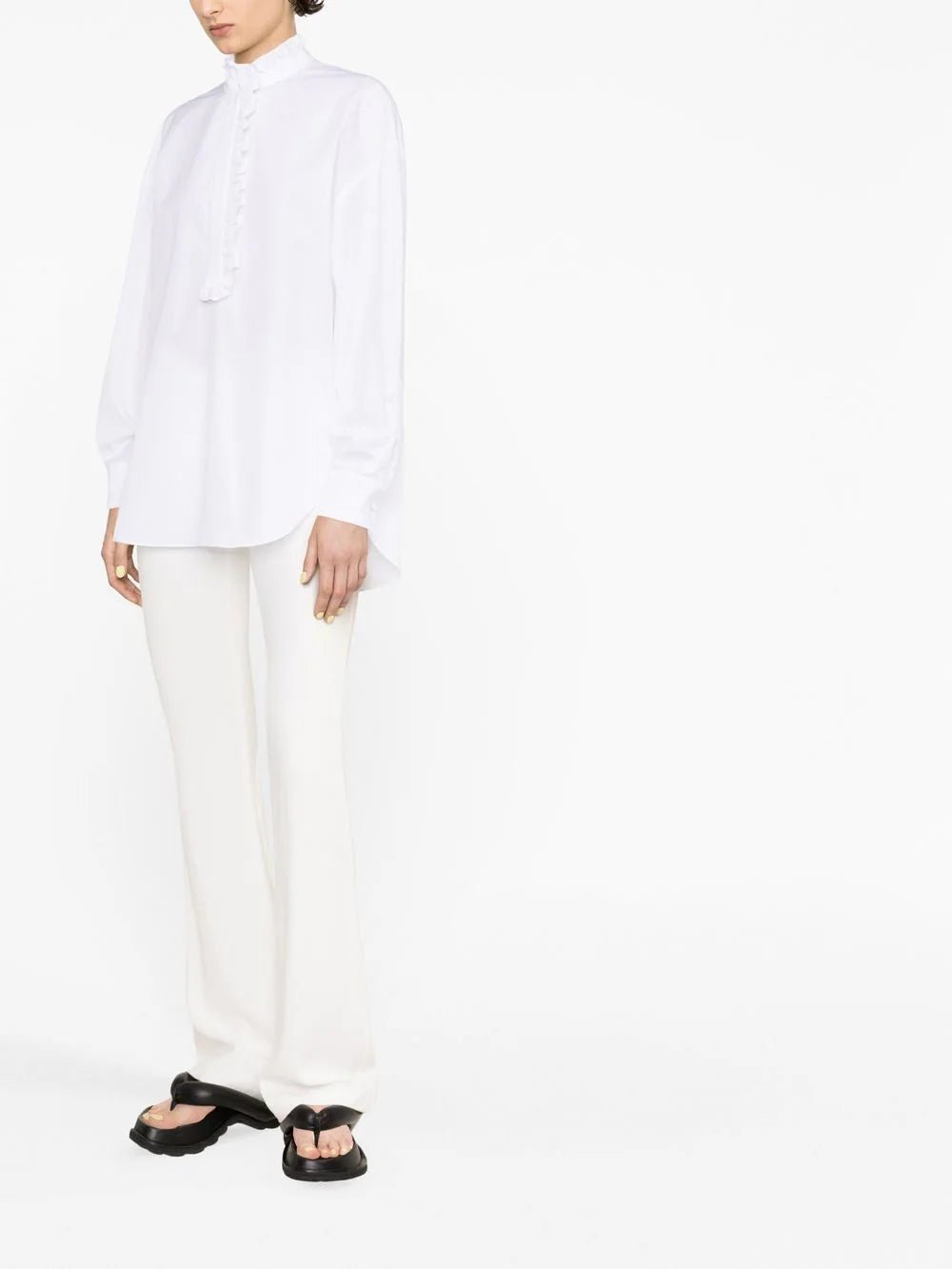 Alexander McQueen ruffled cotton shirt - Image 4