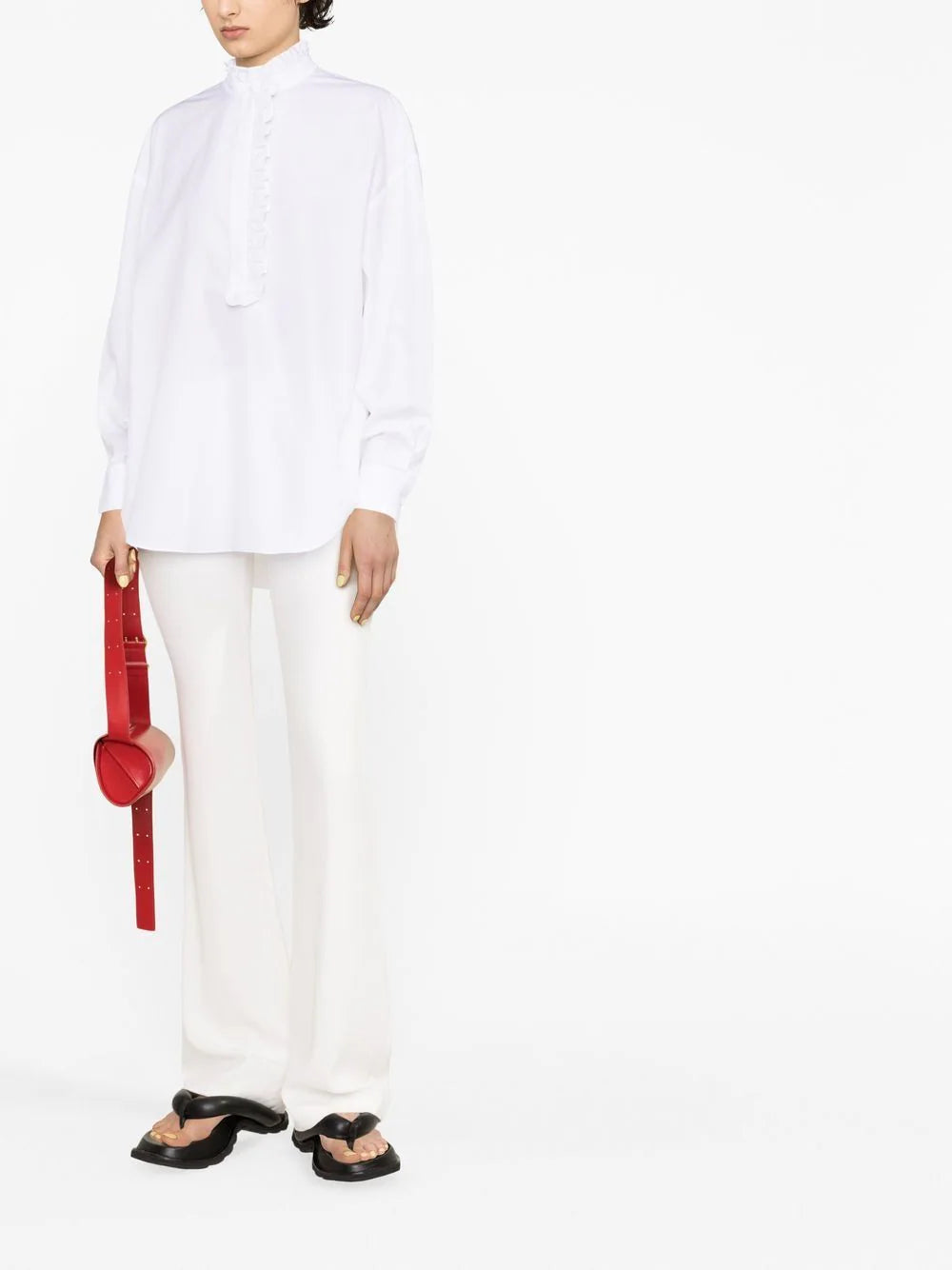 Alexander McQueen ruffled cotton shirt - Image 2