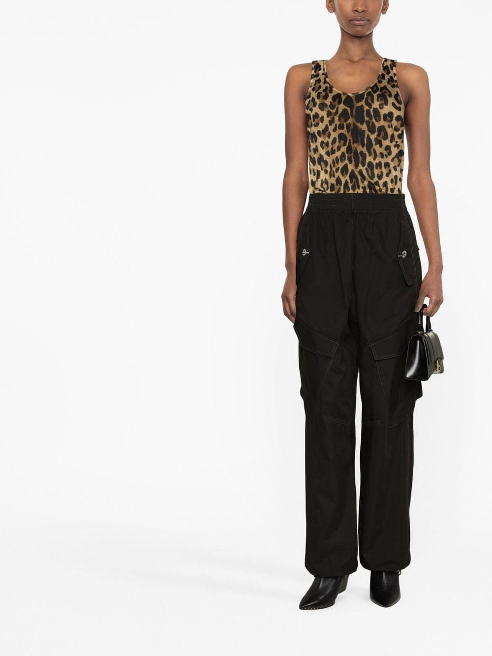 Balmain leopard-print linen tank top - Image 2