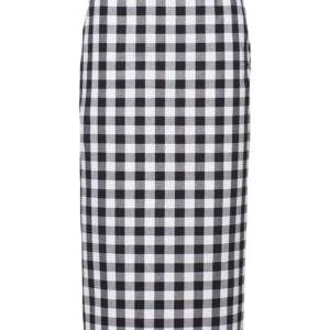 Prada  gingham-check pencil skirt