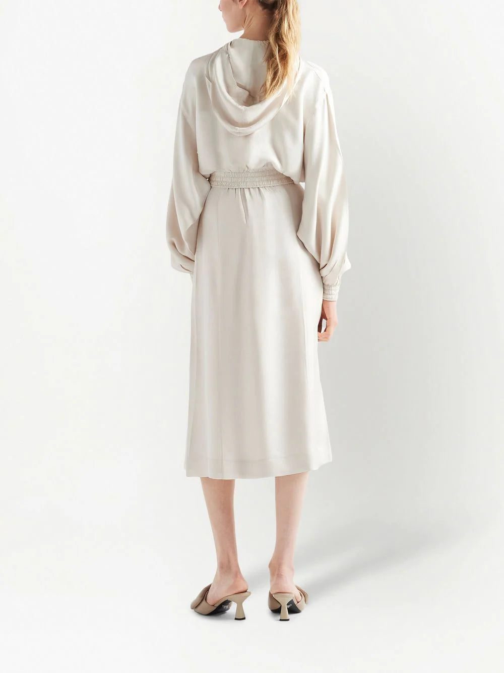 Prada high-waisted twill midi skirt - Image 3