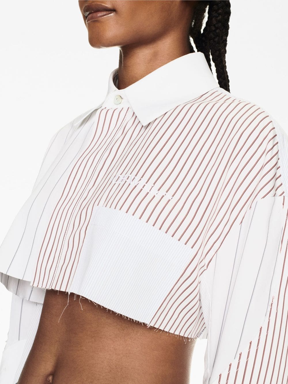 Off-White striped cropped cotton shirt - Image 5