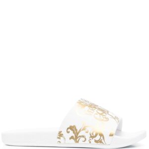 Versace Jeans Couture Barocco' print slides