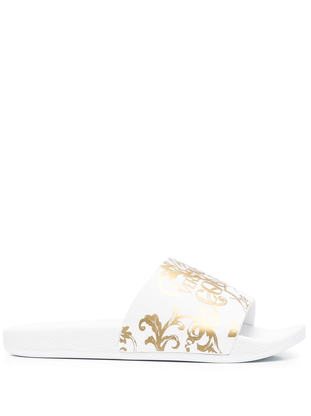 Versace Jeans Couture Barocco' print slides