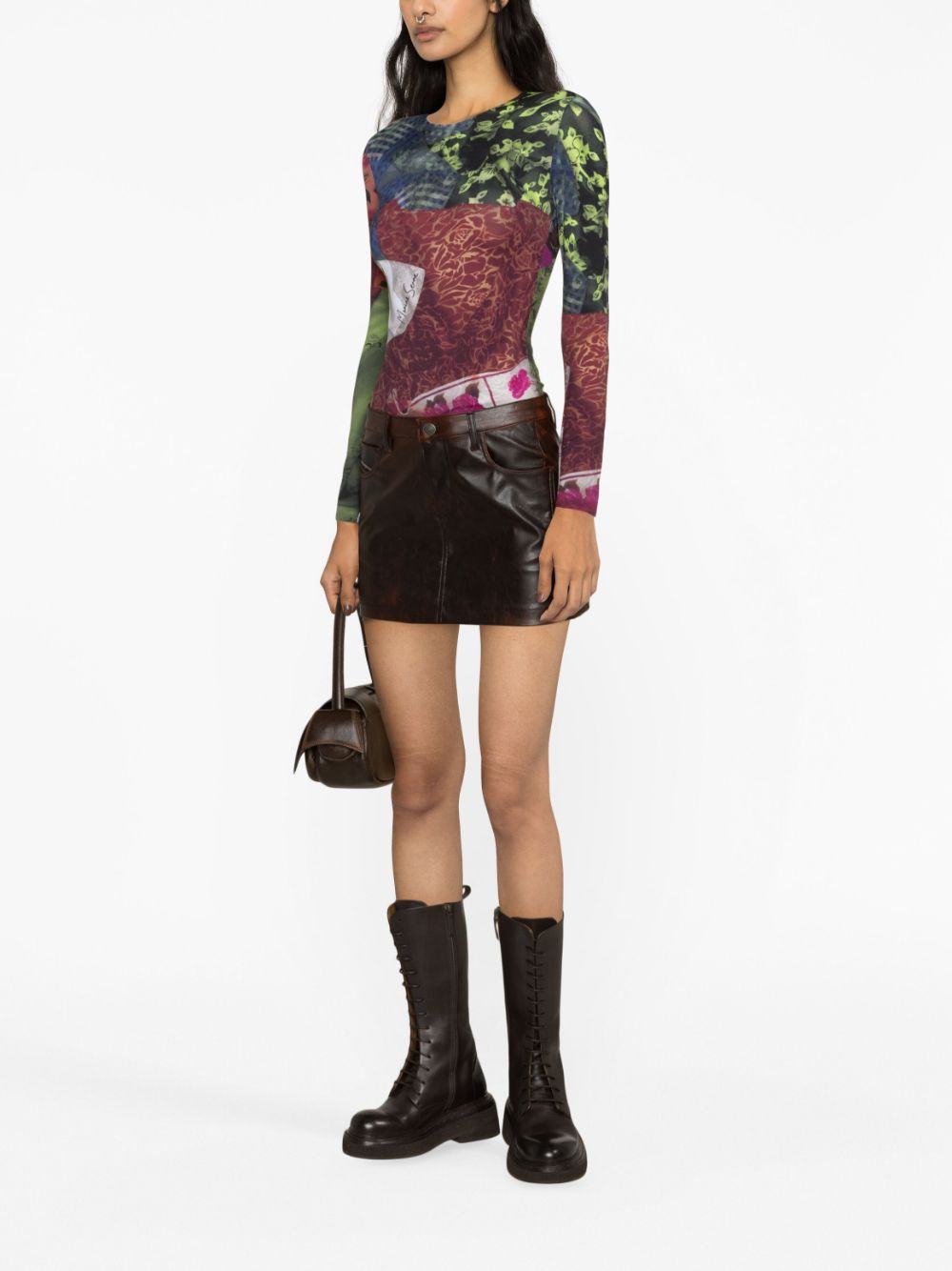 Diesel O-Kin faux-leather miniskirt - Image 3