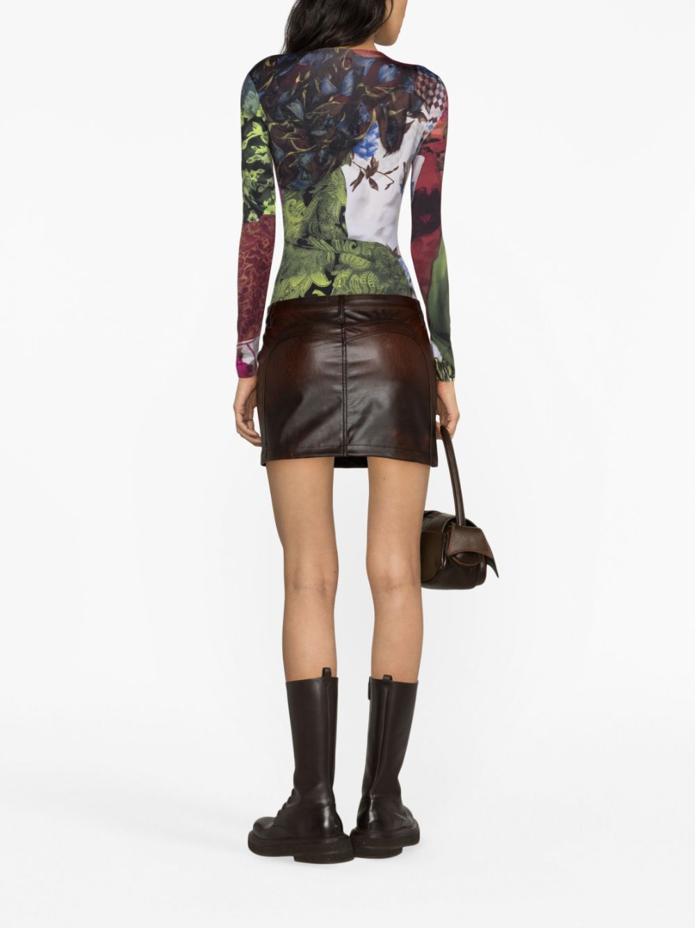 Diesel O-Kin faux-leather miniskirt - Image 4