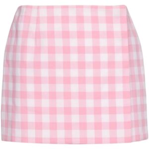 Prada  gingham wrap mini skirt