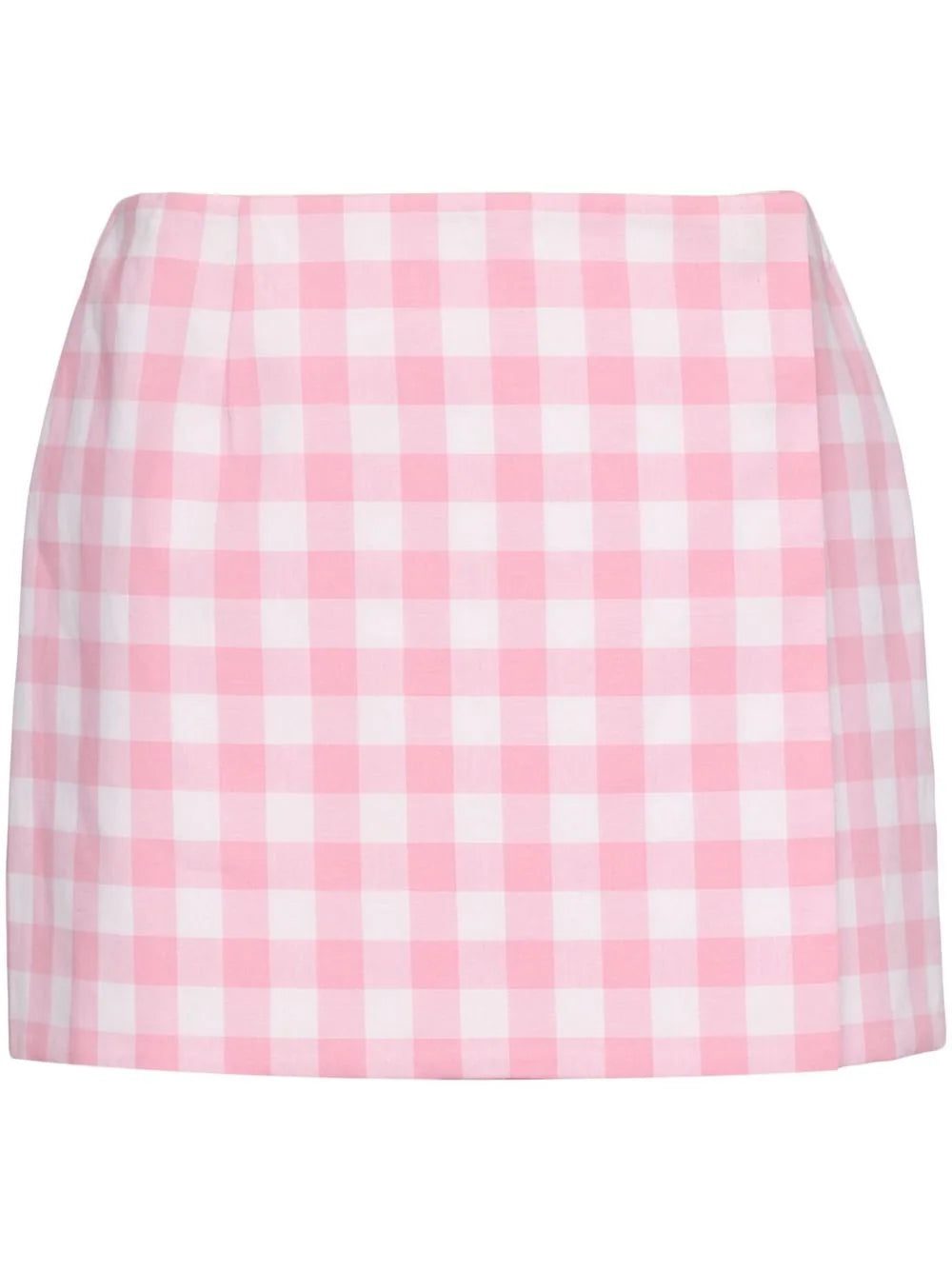 Prada gingham wrap mini skirt