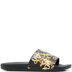 Versace Jeans Couture Barocco' print slides