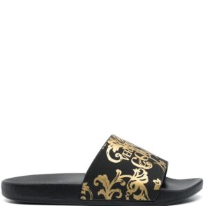 Versace Jeans Couture Barocco' print slides