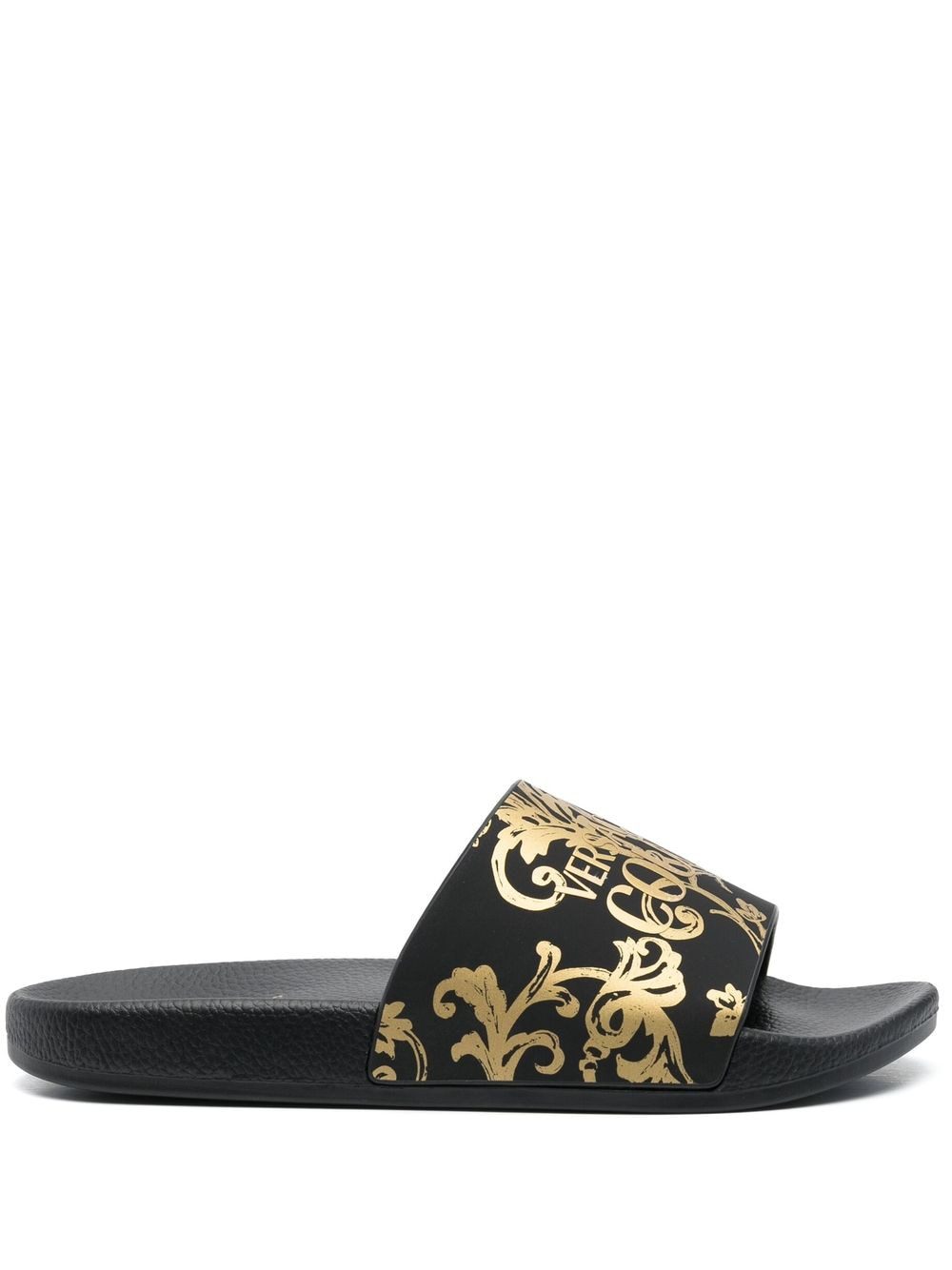 Versace Jeans Couture Barocco' print slides