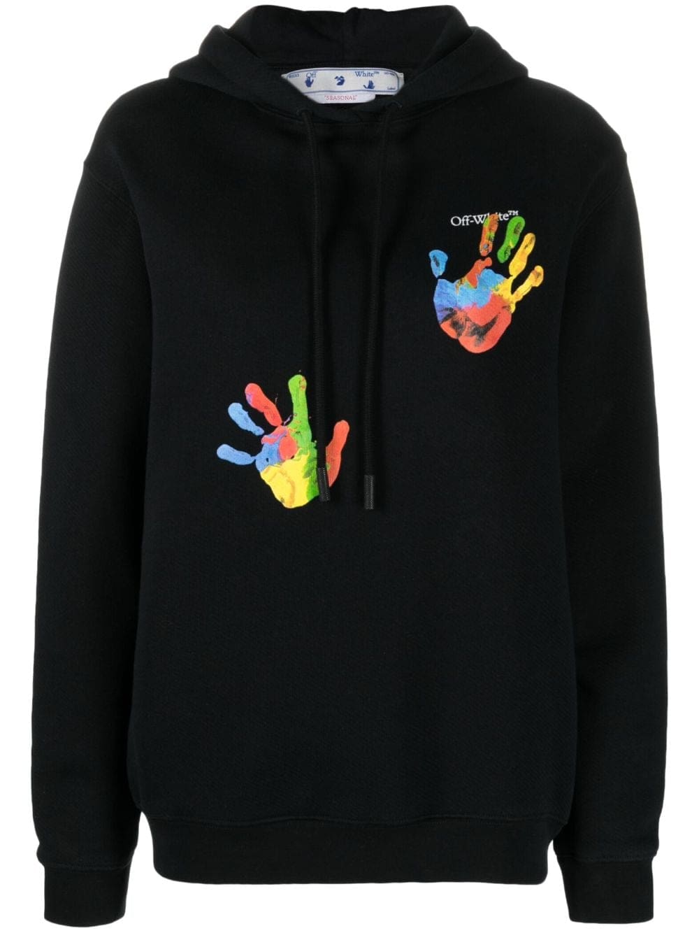 Off-White graphic-print logo-embroidered hoodie