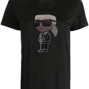 Karl Lagerfeld Ikonik rhinestone-embellished T-shirt