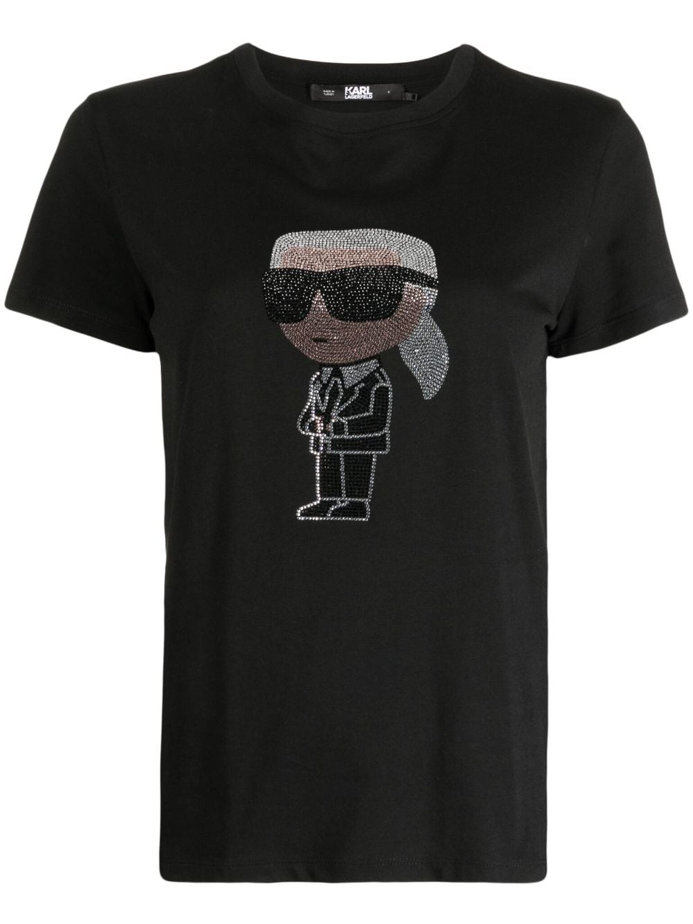 Karl Lagerfeld Ikonik rhinestone-embellished T-shirt