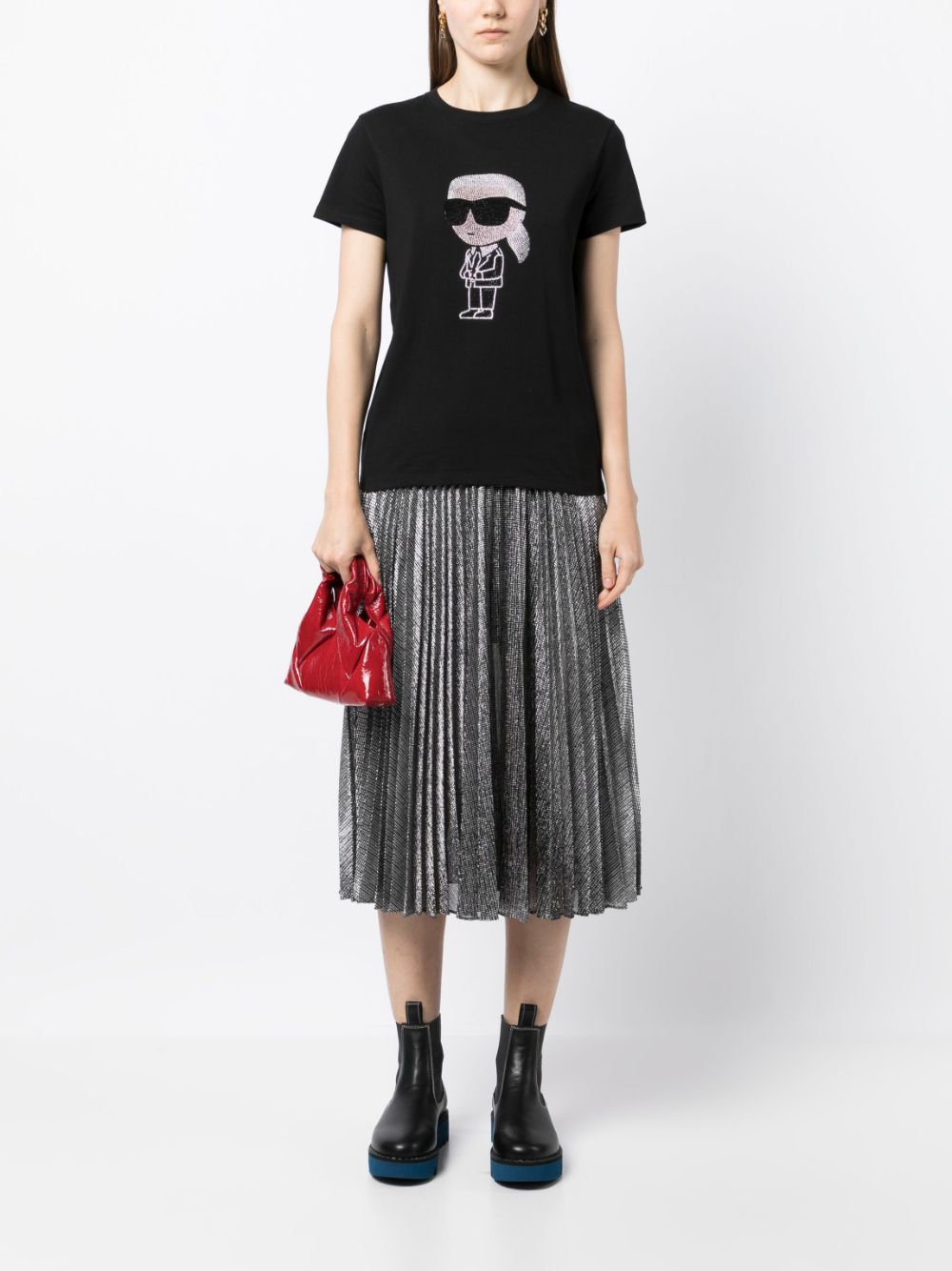 Karl Lagerfeld Ikonik rhinestone-embellished T-shirt - Image 2