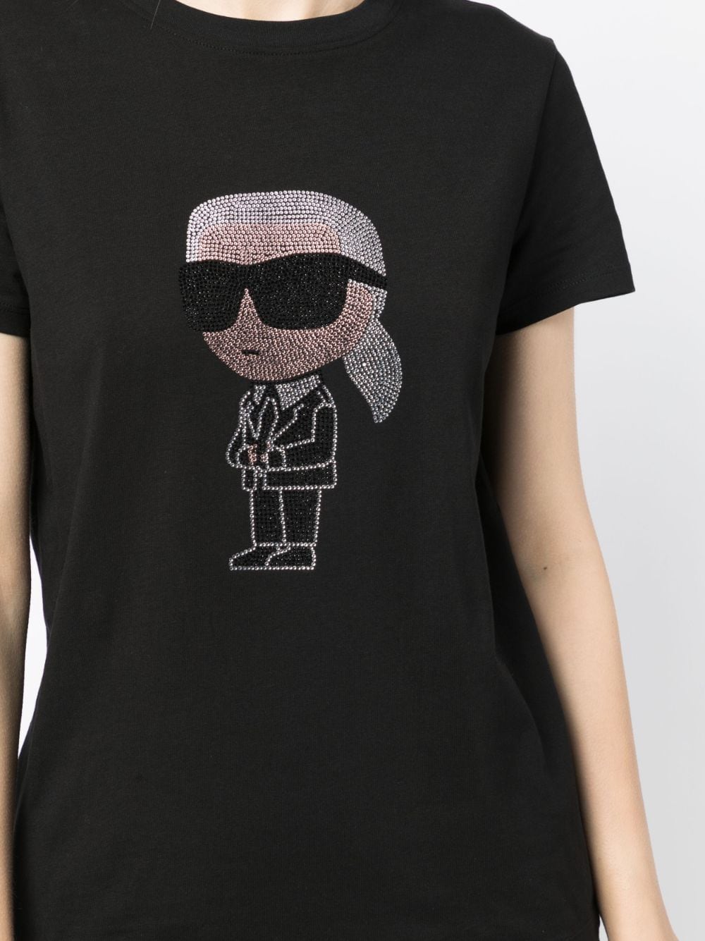 Karl Lagerfeld Ikonik rhinestone-embellished T-shirt - Image 5