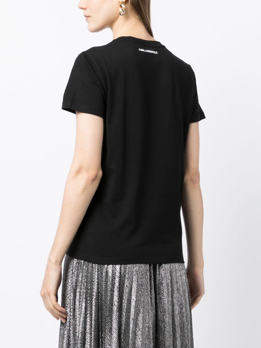 Karl Lagerfeld Ikonik rhinestone-embellished T-shirt - Image 4