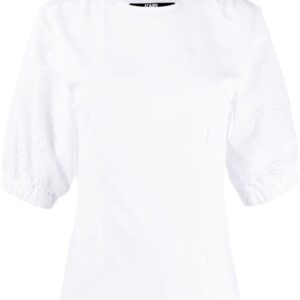 Karl Lagerfeld puffy woven sleeve top