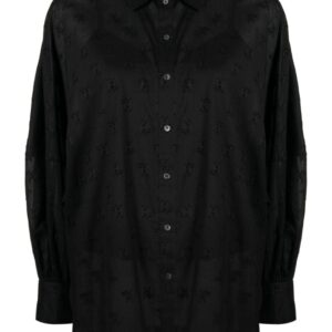 Karl Lagerfeld logo-monogram cotton shirt