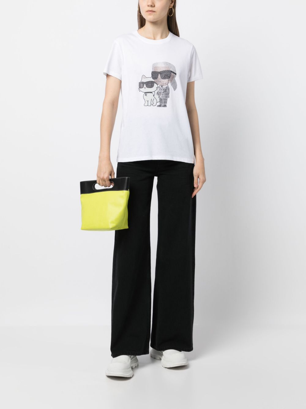 Karl Lagerfeld Ikonik rhinestone-embellished T-shirt - Image 2