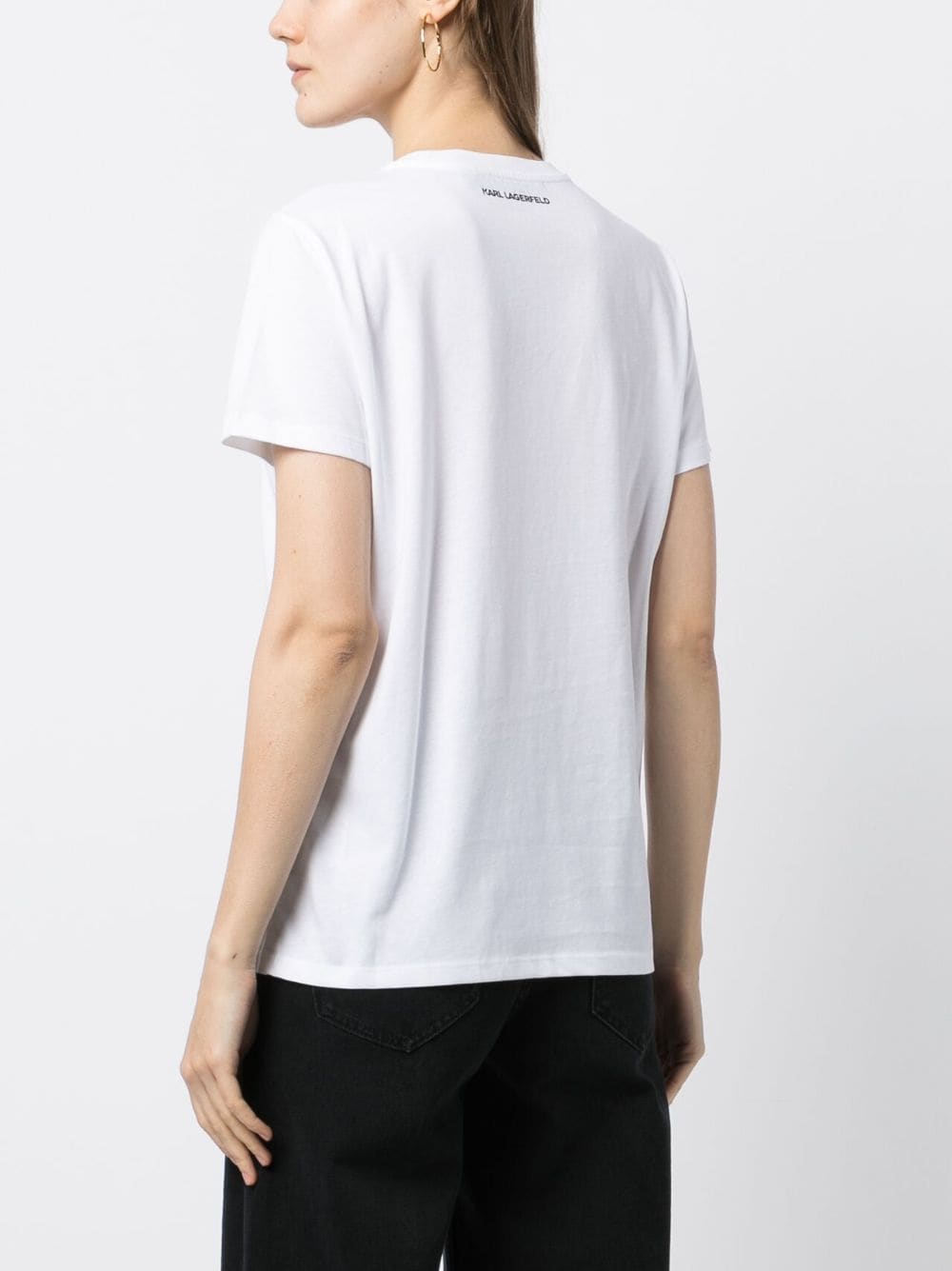 Karl Lagerfeld Ikonik rhinestone-embellished T-shirt - Image 4