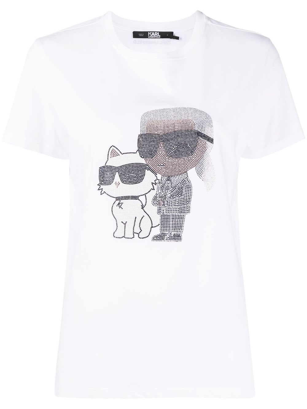 Karl Lagerfeld Ikonik rhinestone-embellished T-shirt