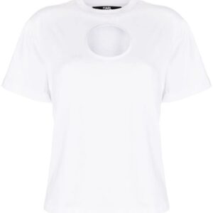 Karl Lagerfeld  cut-out cotton T-shirt