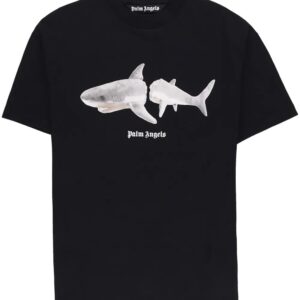 Palm Angels  Shark-print cotton T-shirt