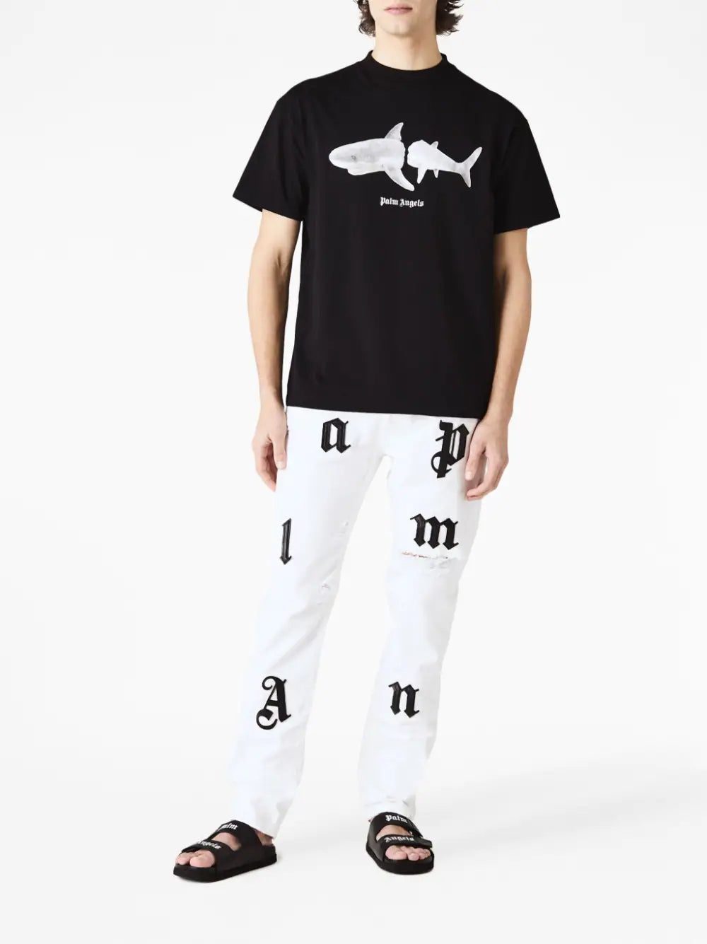 Palm Angels Shark-print cotton T-shirt - Image 2