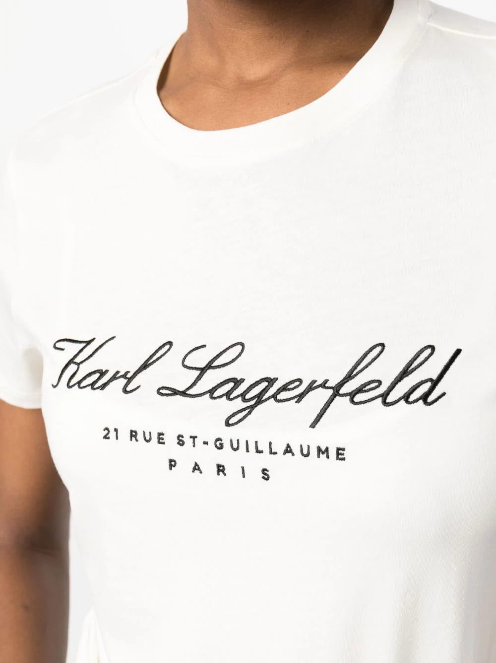 Karl Lagerfeld embroidered-logo short-sleeve T-shirt - Image 3