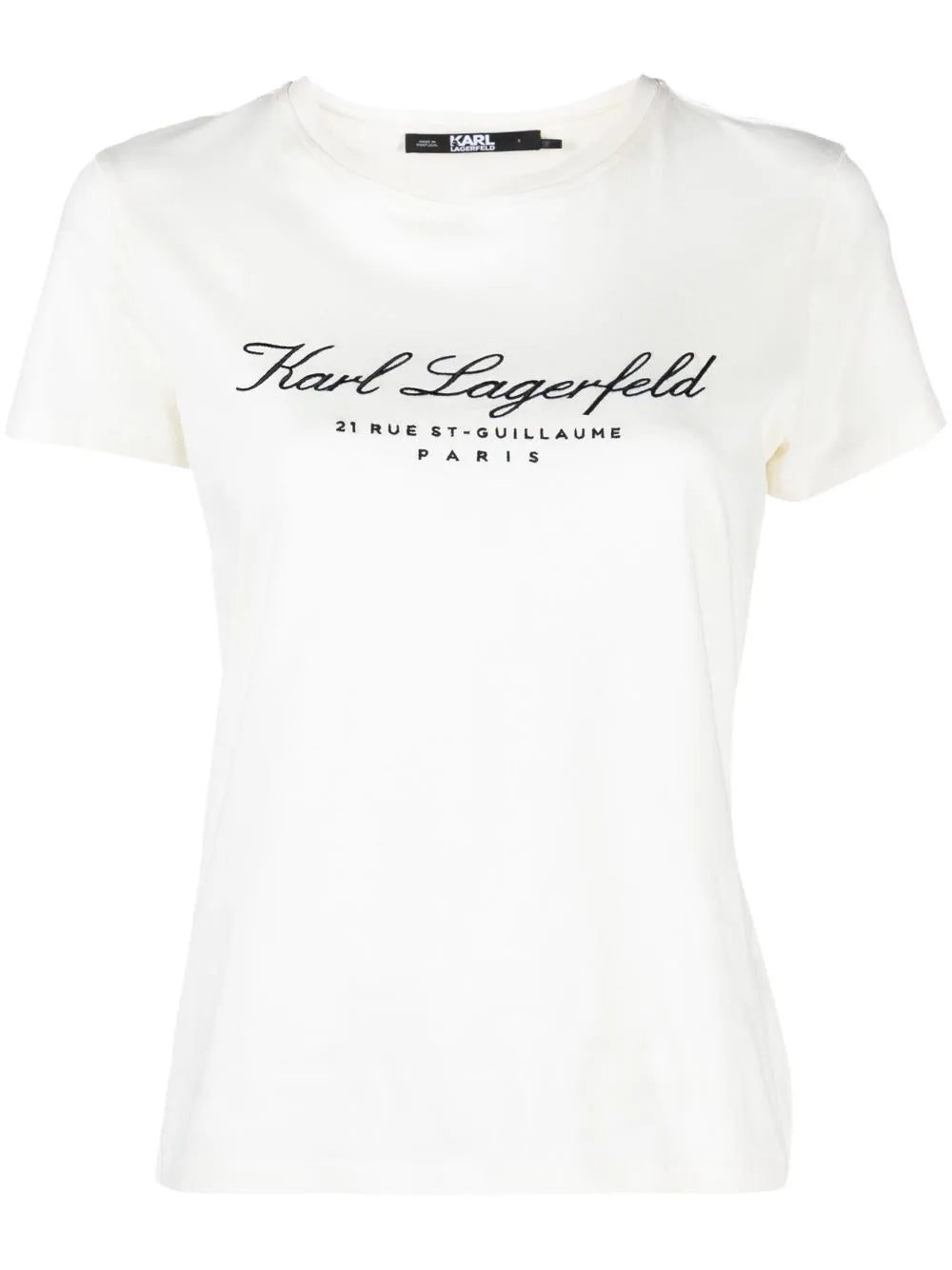 Karl Lagerfeld embroidered-logo short-sleeve T-shirt