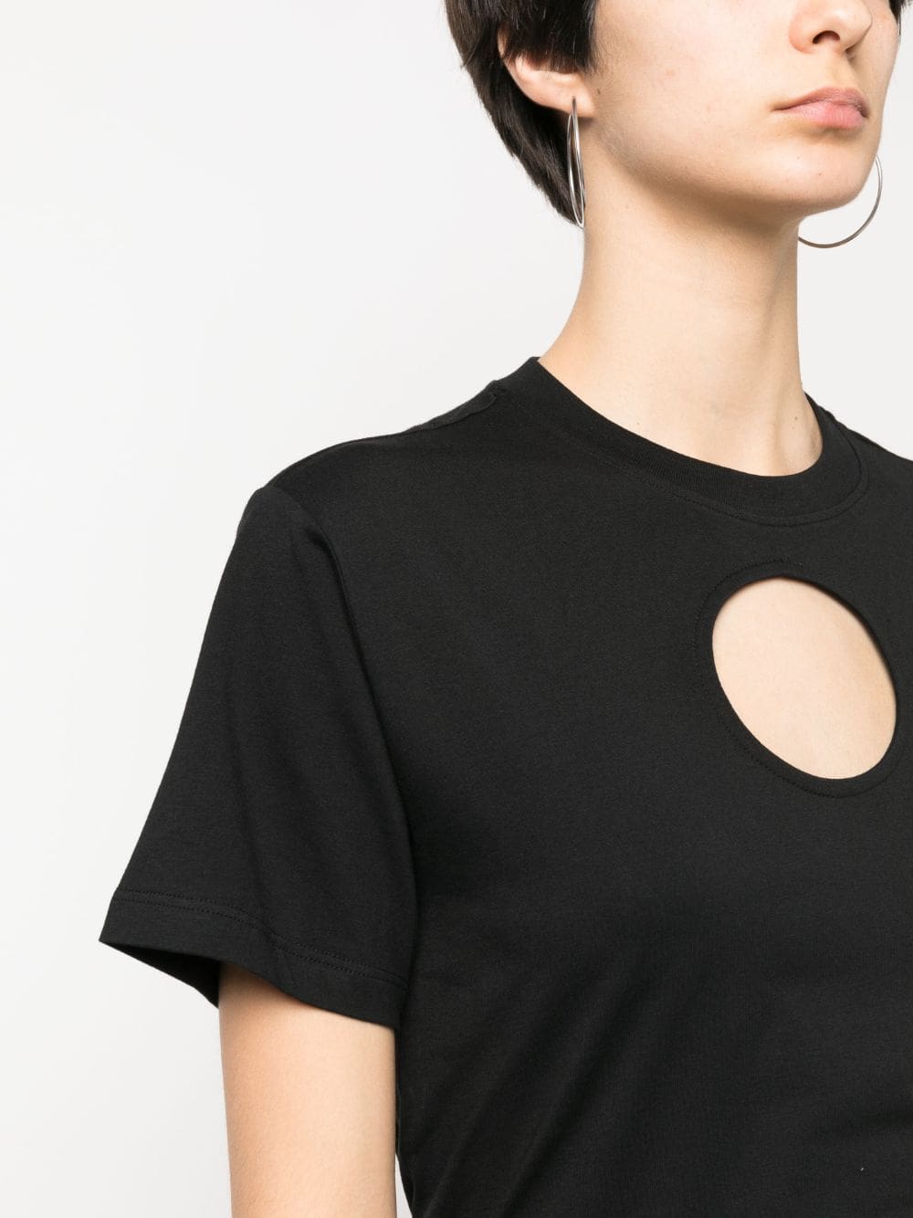 Karl Lagerfeld cut-out cotton T-shirt - Image 5