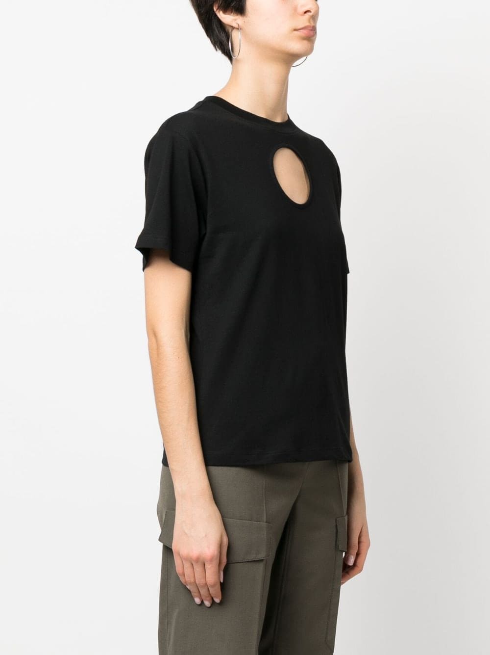 Karl Lagerfeld cut-out cotton T-shirt - Image 3