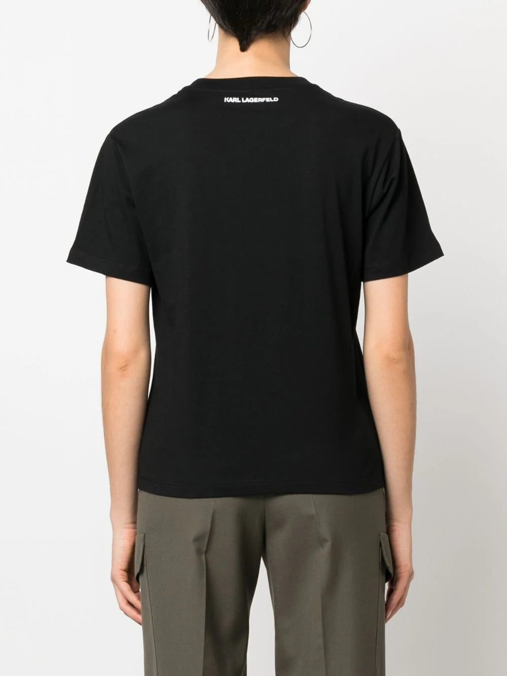 Karl Lagerfeld cut-out cotton T-shirt - Image 4