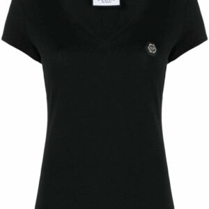 Philipp Plein  logo-patch V-neck T-shirt