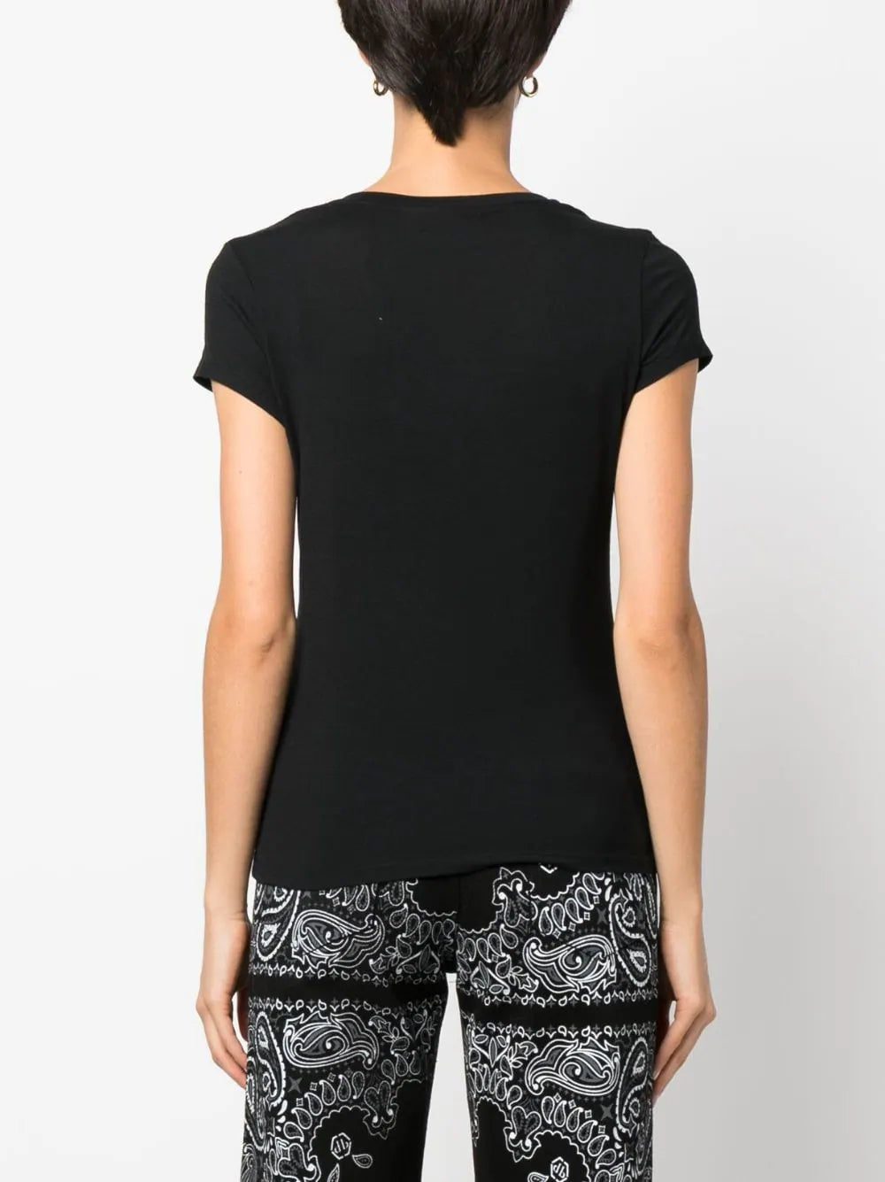 Philipp Plein logo-patch V-neck T-shirt - Image 4