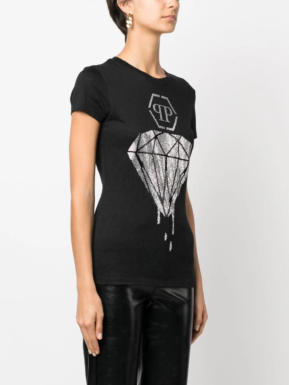 Philipp Plein diamond rhinestone-embellished T-shirt - Image 3